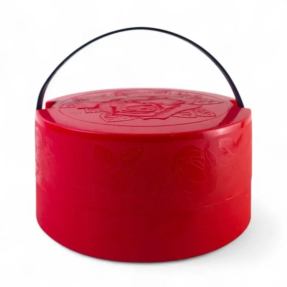 Vintage Tri-Chem Liquid Embroidery Set - Red Rose Carrying Case & Multi-Color... - Picture 1 of 8